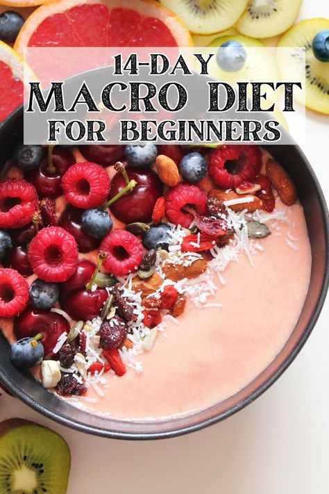 Kick off your diet with a simple 14-day macro diet plan designed for beginners. Discover easy-to-make recipes, straightforward meal plans, and helpful tips to manage your macros for weight loss and better health. Ideal for macro diet newbies. Start today! What Are Macros Clean Eating, Macro Diet Meal Plan For Beginners, Tips For Macro Counting, Clean Eating Macros Meal Planning, Meal Prep For Macro Counting, Winter Macro Meals, 50/30/20 Macro Meal Plan, Toning Meal Plan For Women, 1600 Macro Meal Plan