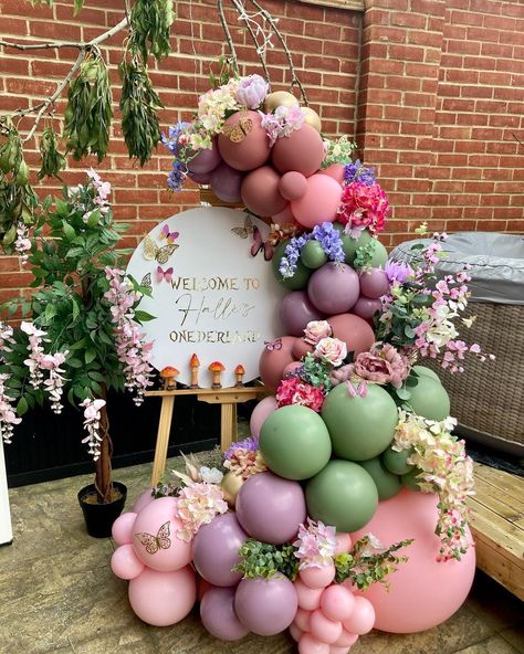 Fairy Balloons Decoration, Garden Balloon Decoration, Freestanding Balloon Garland, Fairy Balloon Garland, Garden Balloon Garland, Flower Theme Decoration, Garden Balloon Arch, Garden Party Balloons, Fairy Balloons