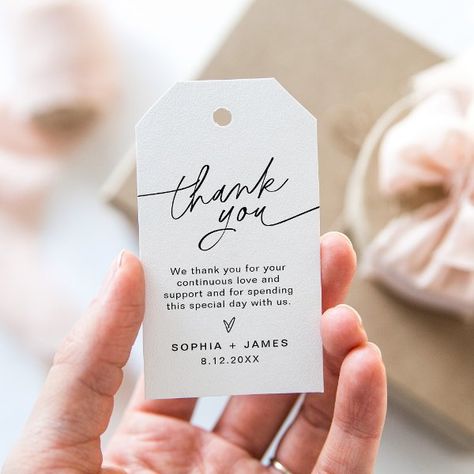 EVERLEIGH Minimalist Wedding Thank You Favor Gift Tags Thank You Tags For Favors, Wedding Favours Thank You, Wedding Tags, Future Wedding Plans, Minimalist Gifts, Wedding Favor Tags, Newlywed Gifts, Kids Stationery, Free Birthday Invitation Templates