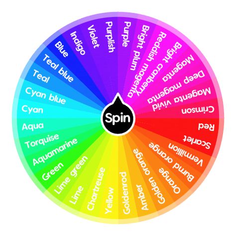 Color wheel Wheel Of Color, Spin The Wheel Oc Challenge, Eye Color Wheel, Oc Wheel, Color Wheel Challenge, Colors Wheel, Hair Color Wheel, Oc Generator, Color Wheel Art Projects