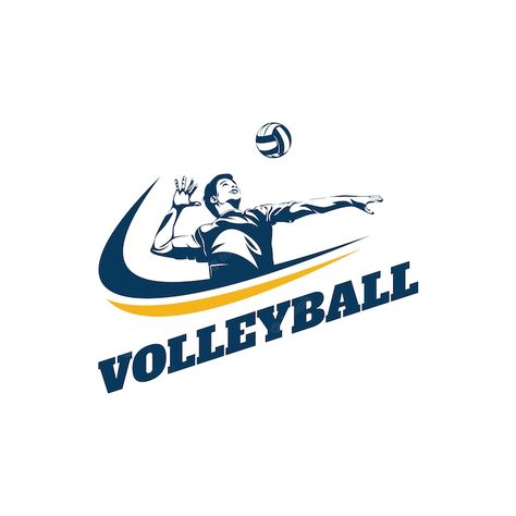 Premium Vector | Volleyball player logo template design vector Volleyball Silhouette, Volleyball Images, About Volleyball, Volleyball Gifs, Volleyball Wallpaper, Volleyball Poses, Volleyball Designs, Mens Volleyball, Volleyball Jerseys