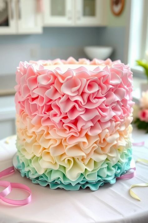 Looking for inspiring ways to decorate an 8-inch round cake? Check out these 29 creative cake decorating ideas perfect for every occasion! From stunning ombre ruffles to playful top decorations, these ideas will spark your creativity. Whether it’s a birthday bash, an anniversary celebration, or just a sweet treat for yourself, these cake ideas are sure to please everyone. Dive into the world of cake artistry and make something special that everyone will adore Birthday Cake Ideas Rainbow, Fourever Sweet Cake Ideas, Dye Free Cake Decoration, Vibrant Birthday Cakes, 1st Birthday Cake Decorating Ideas, Fun Cake Designs Simple, Fun Decorated Cakes, 8 Inch Round Cake Decorating Ideas, Sprinkle Party Food Ideas