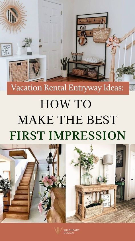 Your vacation rental entryway is the first thing guests see, so why not make it memorable? This guide shares airbnb entryway ideas that are both stylish and functional, helping you create a warm and welcoming space. From smart entryway decor to thoughtful airbnb amenities, these entryway design tips will leave your guests impressed from the moment they step through the door. Perfect for vacation rentals decor that makes a great first impression! Airbnb Entryway Ideas, Airbnb Entryway, Airbnb Amenities, Vacation Rentals Decor, Entryway Design, Bedroom Hacks, Modern Coat Rack, Airbnb Design, Dark House