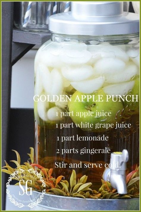 Fall Drink Bar, Apple Punch, Crown Apple, Castle Exterior, Apple Drinks, Fall Drink, Drink Bar, Punch Recipe, Fall Entertaining