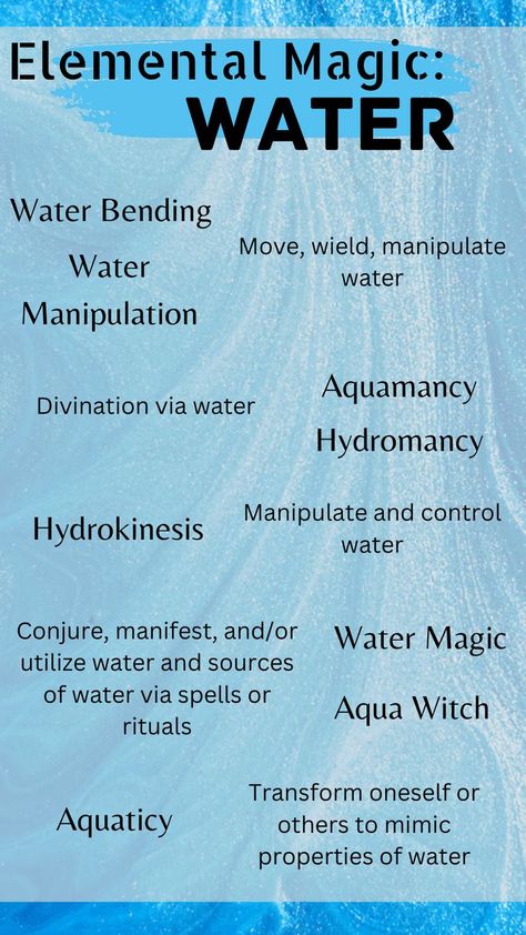 Magic Names, Magia Elemental, Magic Water, Writing Inspiration Tips, Magic System, Elemental Magic, Elemental Powers, Writing Fantasy, Writing Blog