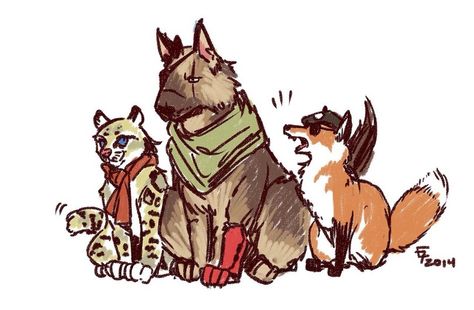 Big Boss, Ocelot, and Master Miller as animals! They look so cute! <3 >w< #Metal_Gear_Solid #Phantom_Pain #MGS #Big_Boss #Revolver_Ocelot #Master_Miller Tumblr, Metal Gear Solid Quiet, Metal Gear V, Kazuhira Miller, Revolver Ocelot, Metal Gear Series, Mgs V, Phantom Pain, Metal Gear Rising