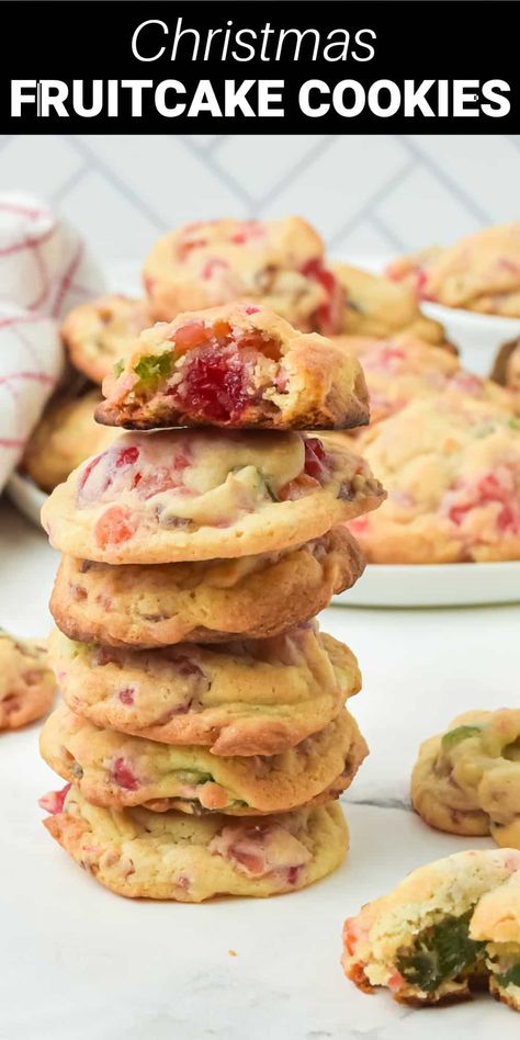 Christmas Fruit Drop Cookies, Candied Fruit Cookies Holidays, Fruit Drop Cookies, Fruit Cake Cookies With Bourbon, Fruit Cake Balls Recipe, Recipes With Candied Fruit, Fruit Cake Cookies Recipe Simple, Fruitcake Cookies Trisha Yearwood, Fruit And Nut Cookies