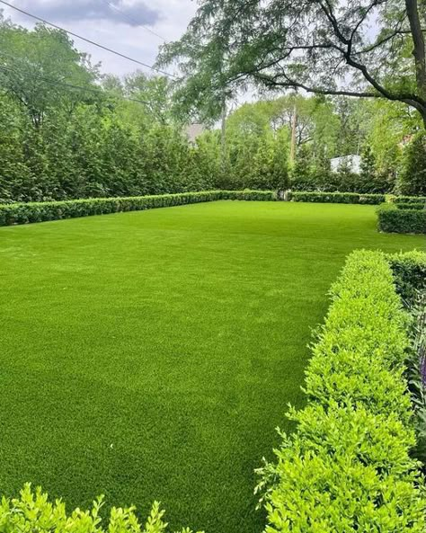 Large Grass Area Landscaping, Big Grass Backyard, Big Grassy Backyard, House With A Backyard, Stunning Garden Ideas, Lawn Area Design, Big Backyard Garden, Large Grass Backyard, Huge Backyard Garden