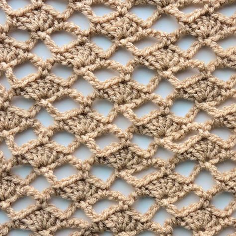 Open Lace Shell Free Crochet Stitch Tutorial | CrochetKim™ Crochet Stitch Tutorial, Knitting Stitches Tutorial, Crochet Shell Stitch, Crochet Stitches Free, Crochet Sweater Pattern Free, Stitch Tutorial, Shell Stitch, Different Stitches, Crochet Stitches Tutorial