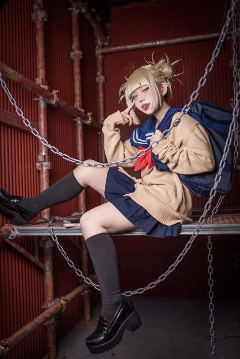 Realistic Cosplay, Toga Cosplay, Cosplay Aesthetic, Todoroki Cosplay, Toga Costume, Fnaf Cosplay, Anime Cosplay Makeup, My Hero Academia Cosplay, Mha Cosplay