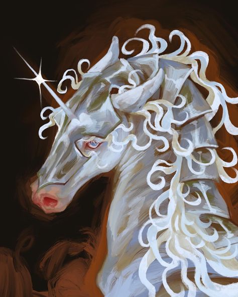 Oilyur (@oilyurvs) • Instagram photos and videos Last Unicorn, The Last Unicorn, Unicorn Art, Creature Concept, White Horse, Horse Art, Funky Art, A Horse, Creature Art