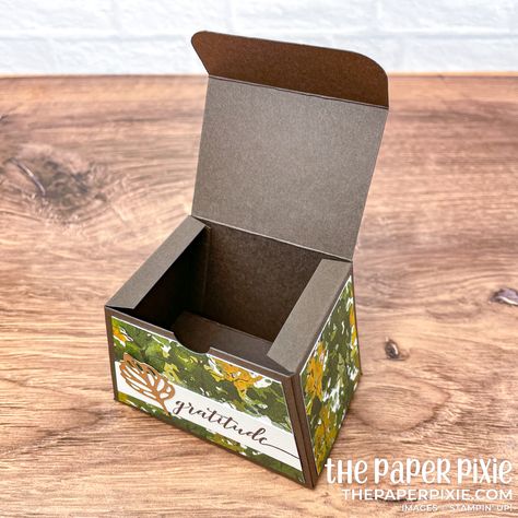 Trapezoid Gift Box - The Paper Pixie Tag Box Tutorial, Stampin Up Craft Gift Boxes, The Paper Pixie Boxes, Beauty Of The Earth Dsp, Small Gift Bags Diy, Stampinup Book Treat Boxes, Tonic Studios Gift Boxes, Gift Box Tutorial, The Paper Pixie