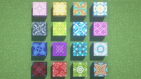 Glazed Terracotta Minecraft, Minecraft Terracotta, Terracotta Blocks, Lime Images, Minecraft Floor Designs, Minecraft Blocks, Floor Designs, Glazed Terracotta, Red Images