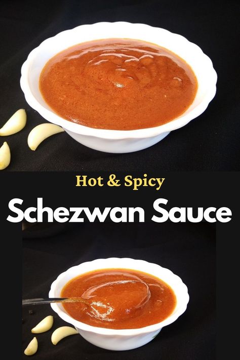 Schezwan Sauce Recipe, Chinese Sauce, Easy Sauce Recipe, Indo Chinese Recipes, Schezwan Sauce, Spicy Dipping Sauce, Chinese Recipe, Soya Sauce, Tomato Ketchup