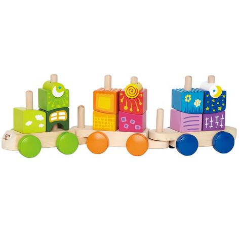 Hape: Fantasia Blocks Train - Wooden Sorting & Stacking Toy,18mo+ : Target