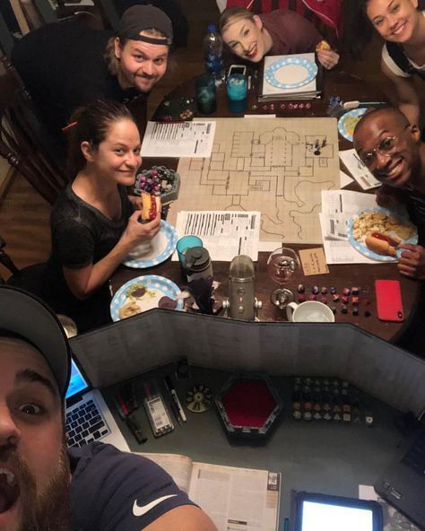 Paizo Inc on Instagram: “What do the folks from @datdragonshow do when they’re not streaming #PathfinderRPG on Twitch? Well, apparently they are playing more…” Playing Dnd Aesthetic, Waterdeep Dnd, Dnd Party Ideas, Dm Setup, Dnd Setup, Dnd Aesthetic, Dnd Room, Dnd Party, Dnd Table