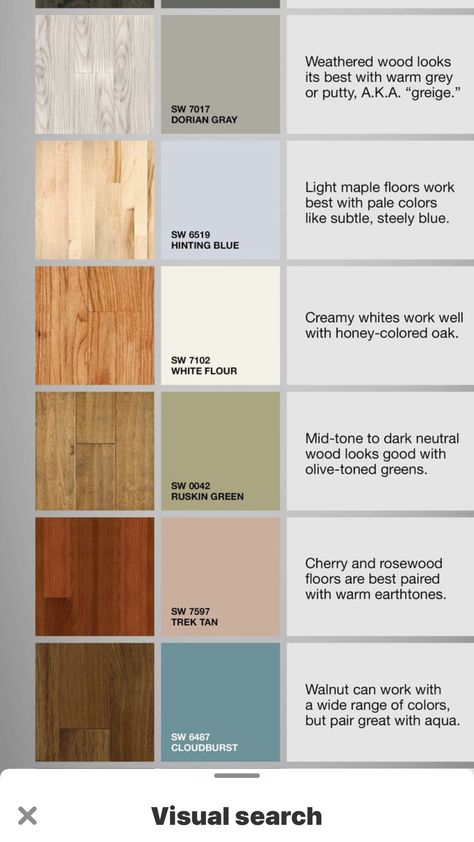 Colours That Go With Pine Wood, Paint Colors For Wood Ceiling, Muji Paint Color, Paint Color Schemes With Light Wood Floors, Paint Color Matching Wood, Simple Kitchen No Upper Cabinets, Light Wood Trim Paint Colors, Flooring Colours Color Schemes, White And Wood Color Scheme