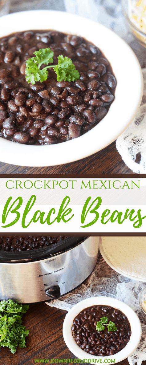 Seasoned Black Beans Recipe, Crockpot Black Beans, Beans Crockpot, Beans Recipe Crockpot, Beans Mexican, Crockpot Mexican, Mexican Black Beans, Beans In Crockpot, Slow Cooker Black Beans