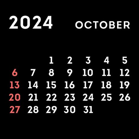 October 2024 month calendar. Vector illustration. October Calender 2024 Aesthetic, October Month Calendar 2024, 2024 October Calendar, October 2024 Calendar, October Calendar 2024, Calendar October, Collage Photo Frame Design, Calendar Png, Indian Eyes