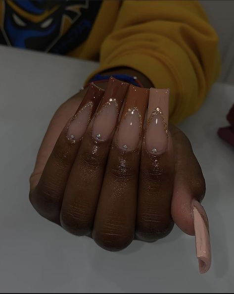 Acrylic Nails Y2k, Melanin Nails, Fall Acrylic, Nails Y2k, Nail Decor, Spring Acrylic Nails, Long Acrylic Nail Designs, Square Nail Designs, Glamour Nails