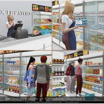 Sims 4 Mods Groceries, Ts4 Grocery Store, Sims 4 Cc Grocery Store Mod, Sims Store Build, Sims 4 Store Mod, Sims4 Grocery Store, The Sims 4 Grocery Store Cc, Sims Grocery Store, Sims 4 Grocery Store Cc Patreon