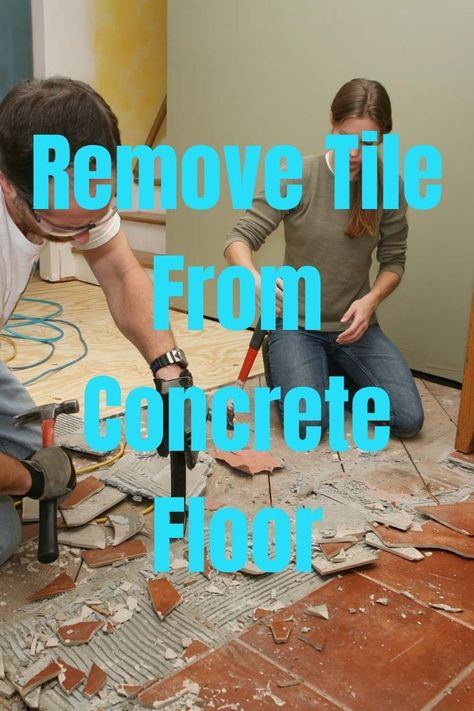 How To Remove Ceramic Tile Floors, How To Remove Tile Floor, Removing Vinyl Flooring, Removing Floor Tiles, Remove Tile, Outside Tiles, Concrete Board, Diy Home Updates, Tile Floor Diy