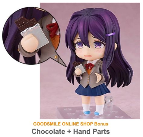 Yuri Nendoroid, Yuri Ddlc, Nendoroid Anime, Doki Doki Literature Club, Yuri Anime, Black Anime Characters, Doki Doki, Cute Games, Literature Club