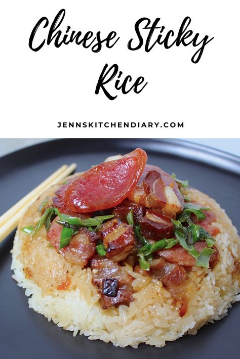 Sticky Rice And Chicken, Chinese Comfort Food Recipes, Chinese Comfort Food, Chinese Sticky Rice, Sausage And Bacon, Sweet Sticky Rice, Asian Bowls, Middle East Food, New Zealand Food