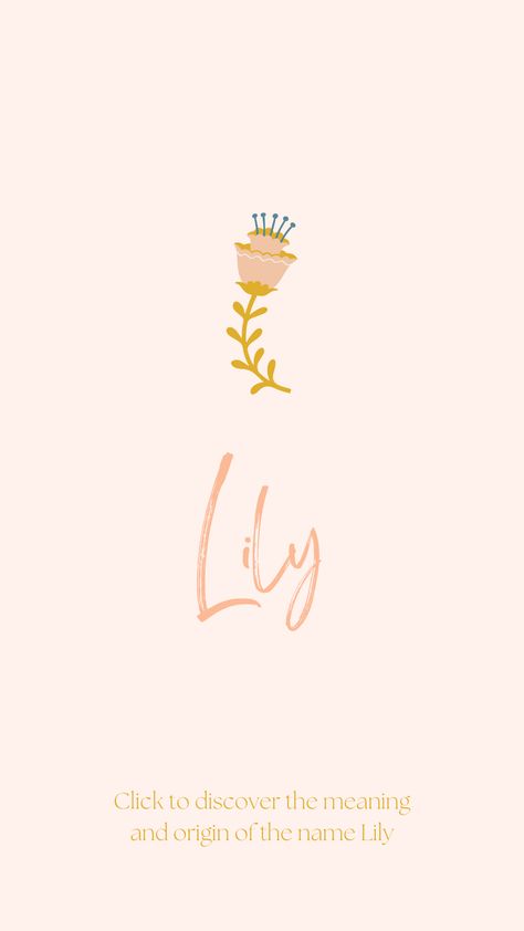 Discover the meaning and origin of the name Lily. Lily Name Meaning, Lily Name Art, Lily Name Aesthetic, Lily Name, Old Fashion Girl Names, Lily Meaning, Grace Name, Baby Name Meaning