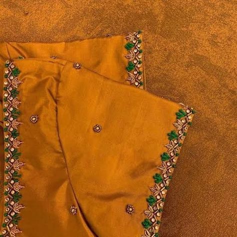 Simple Aari Work, Latest Bridal Blouse Designs, Maggam Work Blouse, Latest Blouse Designs Pattern, Traditional Blouse Designs, Latest Model Blouse Designs, Cutwork Blouse Designs, Blouse Design Images, Simple Embroidery Designs