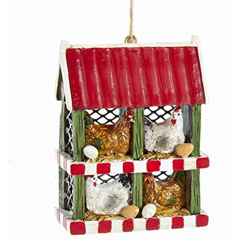 Kurt Adler Chicken Coop with Chickens and Eggs Ornament * You can get additional details at the image link. (This is an affiliate link) #HomeDcorAccents Chicken Owner, Inexpensive Christmas Gifts, Inexpensive Christmas, Cartoon Chicken, Designer Names, Farmhouse Ornaments, Christmas Gift Wrapping Paper, Chicken Gifts, Baby Chickens