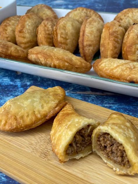 Cuban Picadillo Empanadas - The American Cuban Table Cuban Empanadas Recipe Ground Beef, Cuban Beef Empanadas, Cuban Beef Empanadas Recipe, Empanada Beef Filling, Cuban Empanadas Recipe, Ground Beef Empanada Filling, Cuban Empanadas Beef Picadillo Recipe, Cuban Picadillo Authentic, Cuban Empanadas