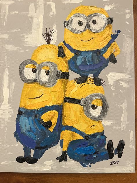 Acrylic Paintng Minion Painting, Inspiration Painting, Art Inspiration Painting, Painting Inspiration, Acrylic Painting, Art Inspiration, Art, Minions