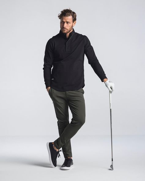 Winter Golf Outfit Men, Men’s Golf Style, Men’s Golfing Outfit, Business Men Outfits, Golf Outfit Men, Bylt Basics, Golf Fashion Men, Man Fits, Mens Golf Fashion