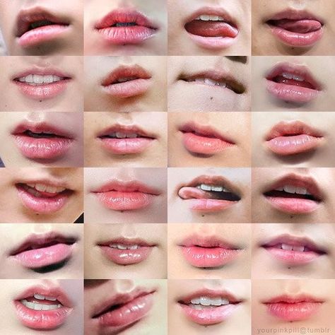 Jungkook Lips Drawing, Different Lip Shapes, Jungkook Lips, Lips Reference, Lips Sketch, 얼굴 드로잉, Mouth Drawing, Lips Drawing, Human Reference