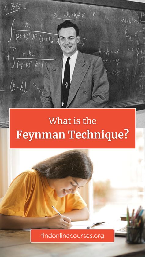 The Feynman Technique is a learning method that was developed by the physicist Richard Feynman. Find out how it works in our study guide! #learninghacks #studyskills #studytips Feynman Technique, Quantum Electrodynamics, Space Shuttle Challenger, Nobel Prize In Physics, Spaced Repetition, Studying Tips, Richard Feynman, Manhattan Project, Study Methods