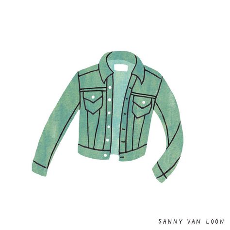 Loon Illustration, Clothes Illustration, Rabbit Illustration, Jacket Denim, Trendy Clothes, Editorial Illustration, An Article, Spring Cleaning, Cute Illustration