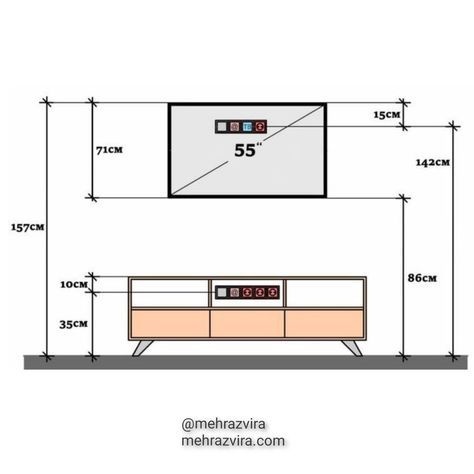 Mehraz Vira | Architects | Standard dimensions for installing TV and outlet . —— If you like, support us to proceed, follow & share @mehrazvira don't hesitate to… | Instagram Tv Unit Height Dimension, Library Dimensions, Shelves Library, Wall Partition Design, Concrete Block Walls, Tv Unit Furniture Design, Tv Unit Decor, Bathroom Dimensions, Tv Cabinet Design