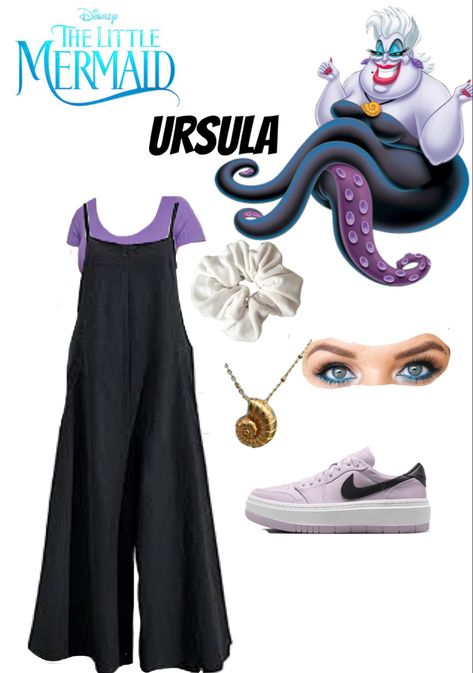 Ursula Bounding Inspired Outfits, Ursula Disney Outfit, Disneybound Outfits Plus Size, Disneybound Villains Inspired Outfits, Disney Bounding Villains, Disney Villian Inspired Outfits, Disney Bounding Ursula, Disney Bound Plus Size, Mermaid Bounding