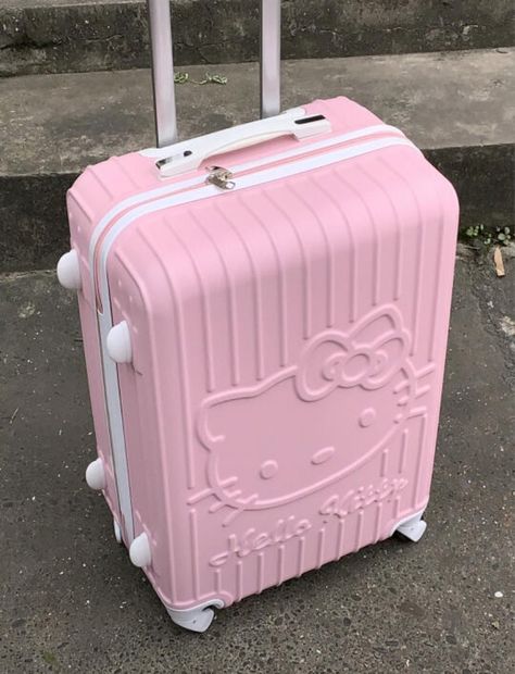 Hello Kitty Suitcase, Pink Suitcase, Sanrio Aesthetic, Cute Suitcases, Cute Luggage, Perfume Bottle Design, Suit Pin, Hello Kitty Clothes