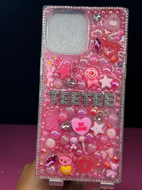 All phone cases are clear and charms are encapsulated in resin. long lasting cases if you need a phone type that isn't listed click "other kind of phone" and put the type of phone you have in the personalization option  Packed bling (lots of charms and rhinestones) Minimalist bling (minimal bling) All charms are random  Charm color theme can be chosen  Customs, like (names, angel numbers, phrases are available) *If anything regarding your order needs to be changed it has to be with 24hrs of the Charm Phone Cases, Phone Case With Charms, Bling Phone Cases Rhinestones, Junky Cases, Bling Phone Cases Diy, Bedazzled Phone Case, Junk Case, Bling Phone Cases, Diy Case