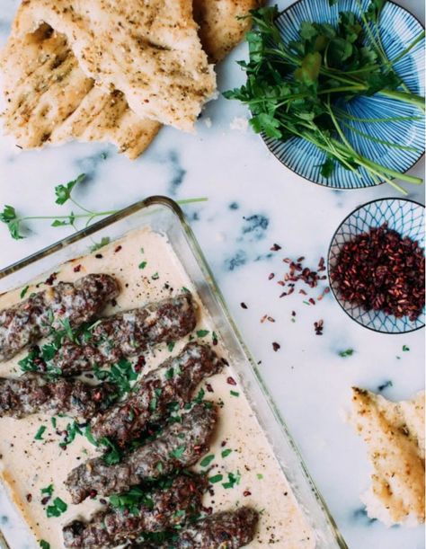 Lamb Kofta in Tahini Sauce Recipe - Foodess.com Lamb Kofta Recipe, Middle Eastern Recipes Arabic Food, Lamb Koftas, Citrus Sauce, Lamb Kofta, Tahini Sauce Recipe, Spiced Lamb, Kofta Recipe, Tahini Recipe