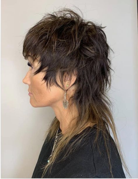 Fairy Mullet Hair, Rocker Mullet, Ladies Mullet Hairstyles, Mullet With Extensions, Mullets For Women, Layered Mullet Female Short, Reverse Mullet, Punk Mullet Long Hair, Womens Mullet Hairstyles