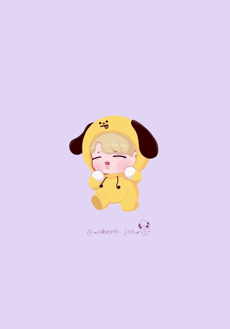 #bts #jimin Jimin Cartoon, Bangtan Chibi, Walpapers Cute, Chibi Wallpaper, Fanart Bts, Bts Wallpaper Lyrics, Jimin Fanart, K Wallpaper, Park Jimin Cute