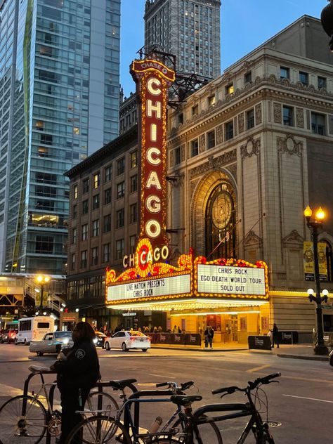 Chicago Theater Photography, Chicago Broadway Aesthetic, Chicago Theater Pictures, Uic Chicago Aesthetic, Chicago Musical Aesthetic, Uic Chicago, Chicago The Musical, Chicago Broadway, Theater Aesthetic