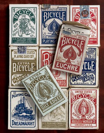 vintage bicycle card boxes Trusting Yourself, Playing Card Box, Bicycle Cards, Bicycle Playing Cards, Old Cards, Playing Cards Design, Vintage Playing Cards, Vintage Bicycle, Vintage Packaging