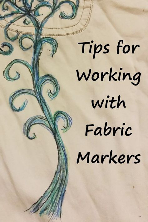 Fabric Paint Designs With Embroidery, Art For Clothes, How To Use Fabric Markers, Diy Fabric Marker Shirt Design, Fabric Paint With Embroidery, Covering Stains With Embroidery, Fabric Marker Ideas Shirts, Fabric Paint Ideas Clothing, Fabric Markers Ideas