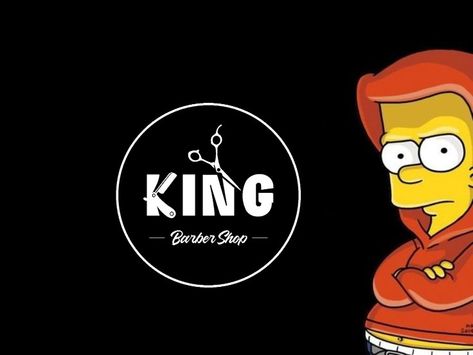 Barber King, Barbershop Logo, Barber Shop, Bart Simpson, Quick Saves