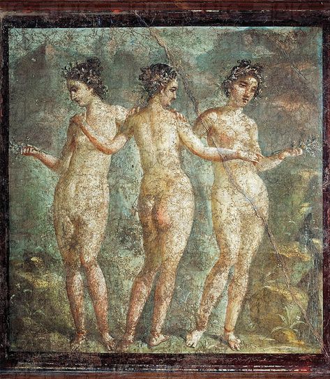 Roman Pictures, Roman Painting, Ancient Roman Art, The Three Graces, Pompeii And Herculaneum, Medieval Tapestry, Ancient Paintings, Peter Paul Rubens, Three Graces