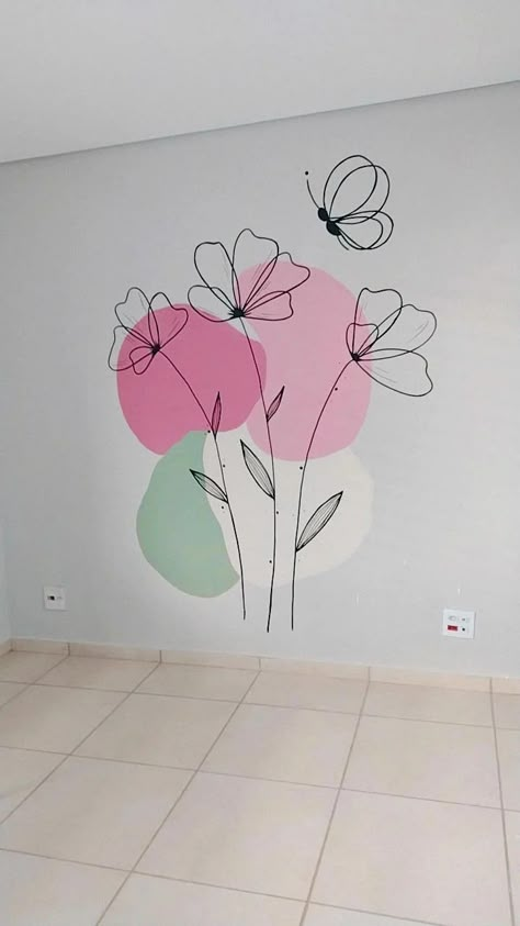 Wall Drawing Ideas, Wall Murals Diy, Creative Wall Painting, Wall Art Diy Paint, Diy Wall Painting, Room Wall Painting, Bedroom Wall Designs, Wall Murals Painted, Bedroom Wall Paint